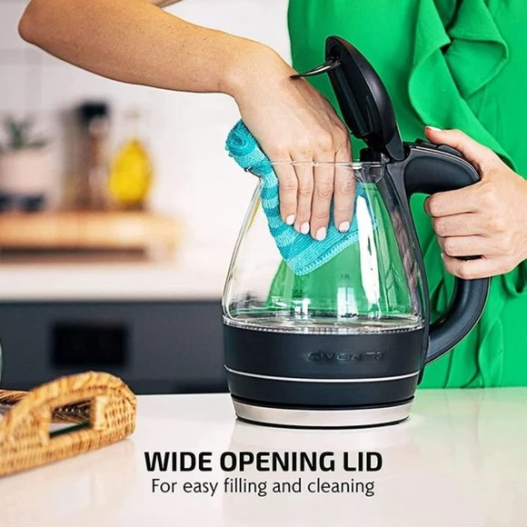 Glass Electric Kettle Hot Water Boiler, Auto Shutoff, Coffee & Tea Maker - Picture 2 of 4